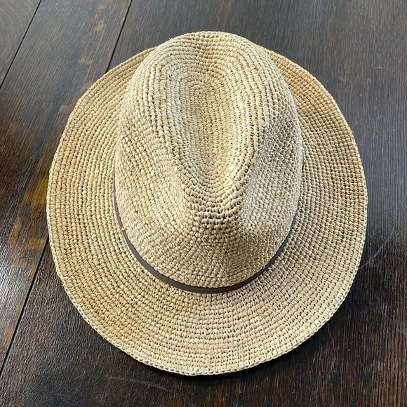 SCALA fedora style raffia straw hat - Picture 1 of 15